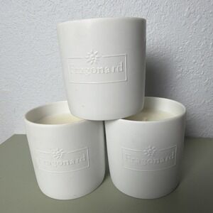 Set‎ Of 3 Fragonard "Brioche" Perfumed Candle 7oz Porcelain Holder